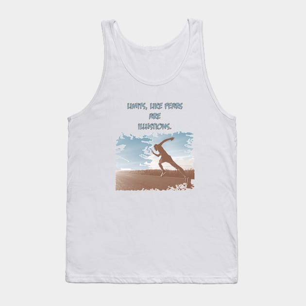 Running, Fitness Marathon No Fear Quote Tank Top by FasBytes